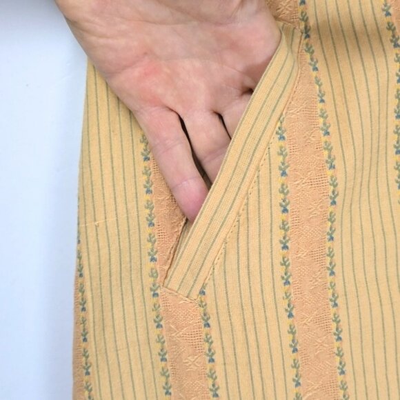 NWT Kit Cornell Womens Button Down Jacket Cotton Boho Vintage Yellow Orange SZ 6 - Picture 6 of 15